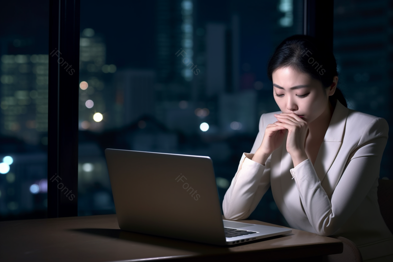 职场女性深夜办公室加班,高清,摄影图,摄影图片,图片大全,摄影图免费下载
